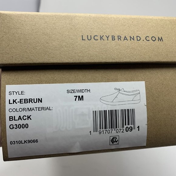 Lucky Brand Ebrun 0310LK9066 Sneakers Womens 7 M Black White  Lucky Brand Ebrun 0310LK9066 Sneakers Womens 7 M Black White Casual Slip On 0630